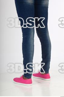 Calf reference of clothed Cecelia blue jeans pink shoes 0004